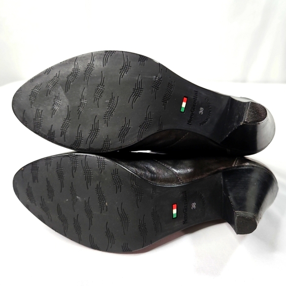 Nero Giardini Black Leather Womens Ankle Boots Size 38 EU Size 8 US - Picture 7 of 7